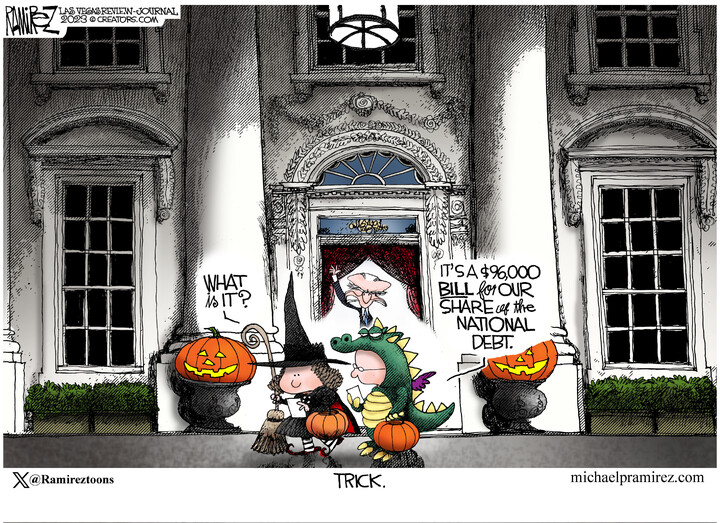 Michael Ramirez for Oct 31, 2023