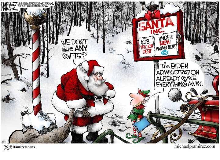 Michael Ramirez for Dec 24, 2023