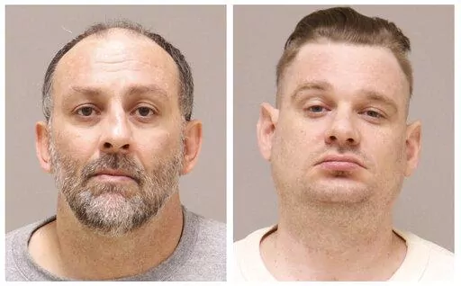 This combo of images provided by the Kent County, Mich., Jail. shows Barry Croft Jr., left, and Adam Fox. Jury selection started Tuesday, Aug. 9, 2022, in the second trial of the two men charged with conspiring to kidnap Michigan Gov. Gretchen Whitmer in 2020 over their disgust with restrictions early in the COVID-19 pandemic.
Prosecutors are putting Adam Fox and Barry Croft Jr. on trial again after a jury in April couldn't reach a verdict. Two co-defendants were acquitted and two more pleaded 