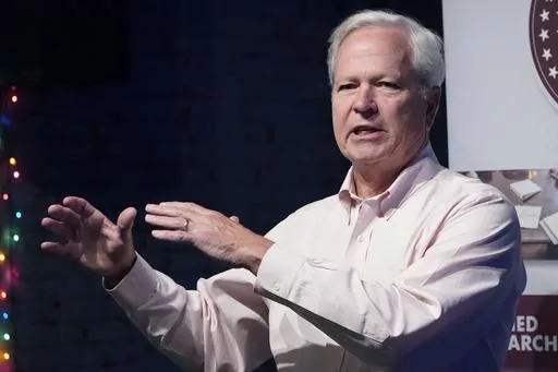 Ted Henifin, the interim third-party manager appointed by the U.S. Department of Justice to help fix the long-troubled water system of Jackson, Miss., speaks about the expansive list of reforms the city's water department is undertaking, June 5, 2023, at the Stennis-Capitol Press Corps lunch in Jackson. In an interview, Henifin addressed the timeline for improvements to Jackson's water system, pushback from local activists and how to price water fairly. (AP Photo/Rogelio V. Solis, File)