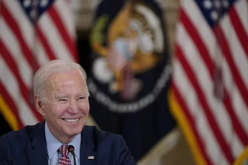 President Joe Biden listens to a reporter's question during a meeting with the President's Council of Advisors on Science and Technology in the State Dining Room of the White House, Tuesday, April 4, 2023, in Washington. (AP Photo/Patrick Semansky, File)