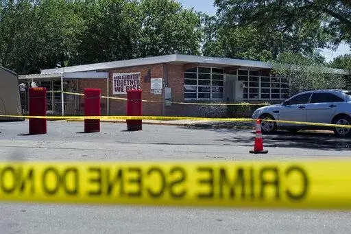 Crime scene tape surrounds Robb Elementary School after a mass shooting in Uvalde, Texas, May 25, 2022. The Uvalde school shooter gave so many signals that he was violent and unstable that he was nicknamed “school shooter” by teenagers who knew him, according to a Texas lawmakers’ report released Sunday, July 17, 2022. (AP Photo/Jae C. Hong, File)