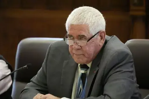 Mississippi State Senate Medicaid Committee Chairman Kevin Blackwell, R-Southaven, entertains questions from committee members on a proposal to expand Medicaid benefits to tens of thousands of residents, during its meeting, Wednesday, March 27, 2024, in the Mississippi State Capitol. However, the senate proposal would cover fewer people than the House version. (AP Photo/Rogelio V. Solis)