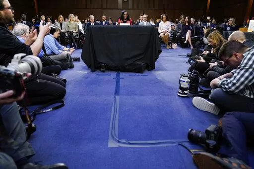 Supreme Court nominee Ketanji Brown Jackson testifies during her Senate Judiciary Committee confirmation hearing on Capitol Hill in Washington, Tuesday, March 22, 2022. (AP Photo/Andrew Harnik)