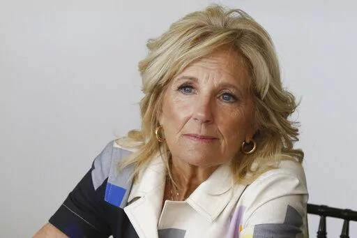 First Lady Jill Biden hosts a conversation on women's empowerment at the residence of the US ambassador in Mexico City, on Jan. 9, 2023. (AP Photo/Ginnette Riquelme, File)