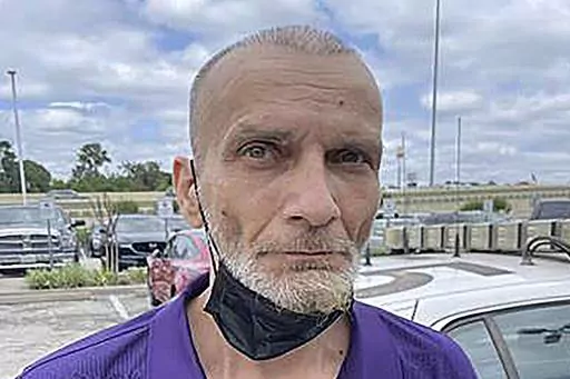 This image provided by the Hinds County Sheriff's Office shows Jerry Raynes, who was apprehended in Spring Valley, Texas days after he and three other inmates escaped Saturday night from the Raymond Detention Center near Jackson, Mississippi's capital, Hinds County Sheriff Tyree Jones said. Raynes is the second escaped prisoner to be found in a multi-agency hunt. (Hinds County Sheriff's Office via AP)