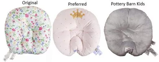 This photo released by the U.S. Consumer Product Safety Commission on Tuesday, June 6, 2023, shows, from left, the recalled Boppy Original Newborn Lounger, Boppy Preferred Newborn Lounger and Pottery Barn Kids Boppy Newborn Lounger. The Boppy Company recalled more than 3 million of its popular infant pillows almost two years ago in light of a suffocation risk — with reports of eight deaths associated with Boppy's loungers between 2015 and 2020. In a Tuesday notice, the CSPC said that two addit