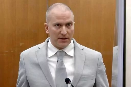 In this image taken from video, former Minneapolis Police Officer Derek Chauvin addresses the court at the Hennepin County Courthouse, June 25, 2021, in Minneapolis. Chauvin appealed his murder conviction in the killing of George Floyd to the Minnesota Supreme Court on Wednesday, May 17, 2023, saying the district judge's decision not to move the proceedings out of the city deprived him of a fair trial. (Court TV via AP, Pool, File)
