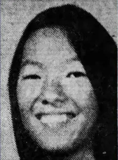 This photo provided by the Honolulu Police Department shows 16-year-old student Dawn Momohara who was discovered dead on the second floor of a building at McKinley High School on March 21, 1977, in Honolulu. (Honolulu Police Department via AP, File)