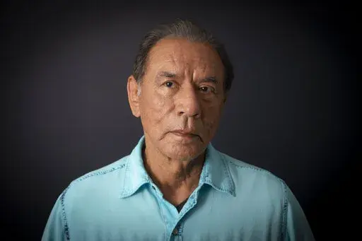 Actor Wes Studi poses for a portrait in New York on June 14, 2022, to promote his film "A Love Song." (Photo by Andy Kropa/Invision/AP)