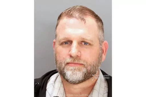 This undated booking file photo provided by the Ada County Sheriff's Office shows Ammon Bundy who was arrested Thursday, April 8, 2021 on a misdemeanor charge of trespassing at the Idaho Statehouse. It's the fourth time the man known for leading a 2016 armed standoff at an Oregon wildlife refuge has been arrested in Boise since August, and his third arrest to occur at the state Capitol building. (Ada County Sheriff's Office via AP, File)