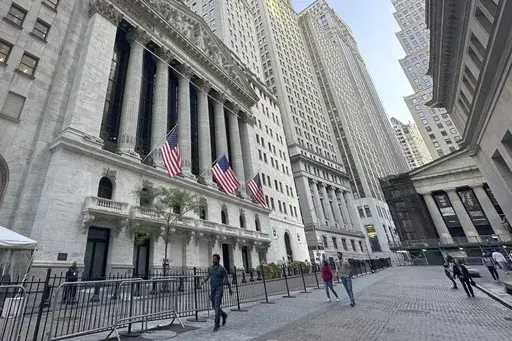 The New York Stock Exchange is shown on Wednesday, Aug. 21, 2024, in New York. (AP Photo/Peter Morgan)