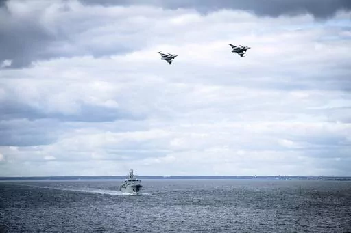 In this photo provided by the Swedish Armed Forces on Aug. 25, 2020, troops patrol by both air and sea in the Baltic Sea region. The road for Sweden’s NATO membership has been bumpy, chiefly because of Turkey stalling ratifying Sweden’s application. (Antonia Sehlstedt/Swedish Armed Forces/TT via AP, File)