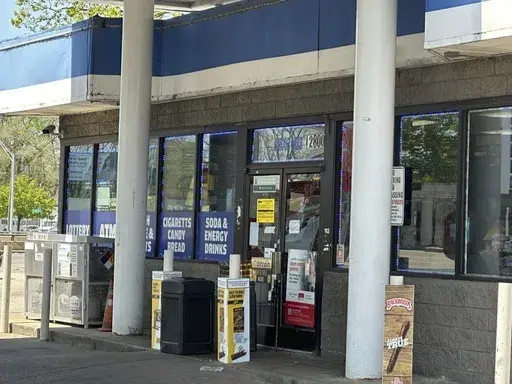 A gas station remains closed less than a week after a fatal shooting in Detroit, Michigan, May 10, 2023. (AP Photo/Ed White, File)