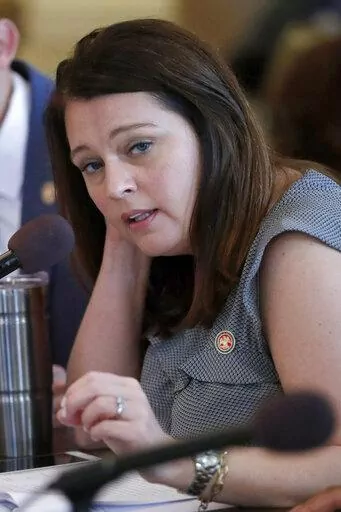 Mississippi state Rep. Shanda Yates, D-Jackson, asks a question of a bill at the state Capitol in Jackson, Miss., March 3, 2020. Yates has filed a bill during the 2023 legislative session to allow recall elections for city officials in Mississippi. (AP Photo/Rogelio V. Solis, File)