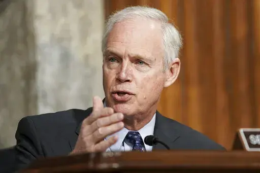 Sen. Ron Johnson, R-Wis., speaks at the U.S. Capitol in Washington, on March 3, 2021. Johnson, one of former President Donald Trump’s most vocal supporters, has decided to seek reelection to a third term, two Republicans with knowledge of the plan told The Associated Press on Friday, Jan. 7, 2022.  (Greg Nash/The Hill via AP, Pool, File)