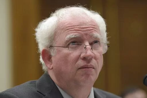 Chapman School of Law professor John Eastman testifies during a House Justice subcommittee on Capitol Hill in Washington, March 16, 2017. A federal judge says that former President Donald Trump signed legal documents after the 2020 election that included voter fraud claims he knew were inaccurate. U.S. District Court Judge David Carter has written in an 18-page opinion that emails between Trump and his adviser John Eastman show efforts to submit false claims in federal court for the purpose of d
