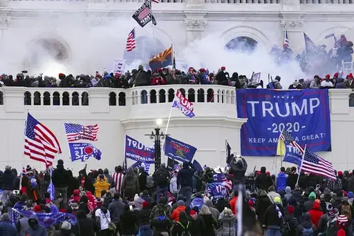 Rioters storm the West Front of the U.S. Capitol, Jan. 6, 2021, in Washington. (AP Photo/John Minchillo, File)
